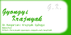 gyongyi krajnyak business card